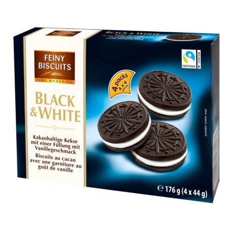 Feiny Biscuits Ciastka Czarne i Białe 176 g