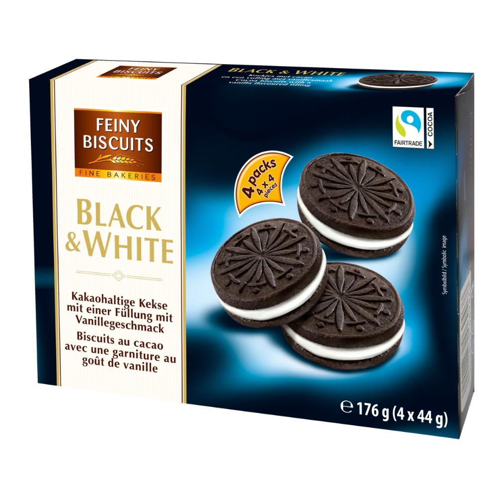 Feiny Biscuits Ciastka Czarne i Białe 176 g