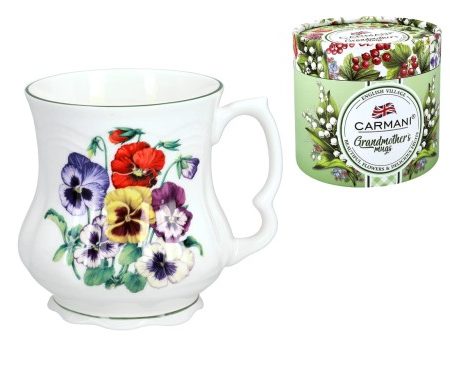 Kubek Babuni 370ml - Bratki